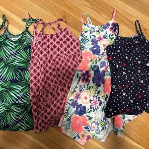 Girls Size 6 Sleeveless Dress and Romper Bundle